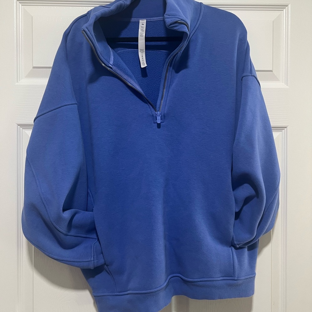 Lululemon Athletica Zip Up Sweater in Blue